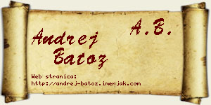 Andrej Batoz vizit kartica
